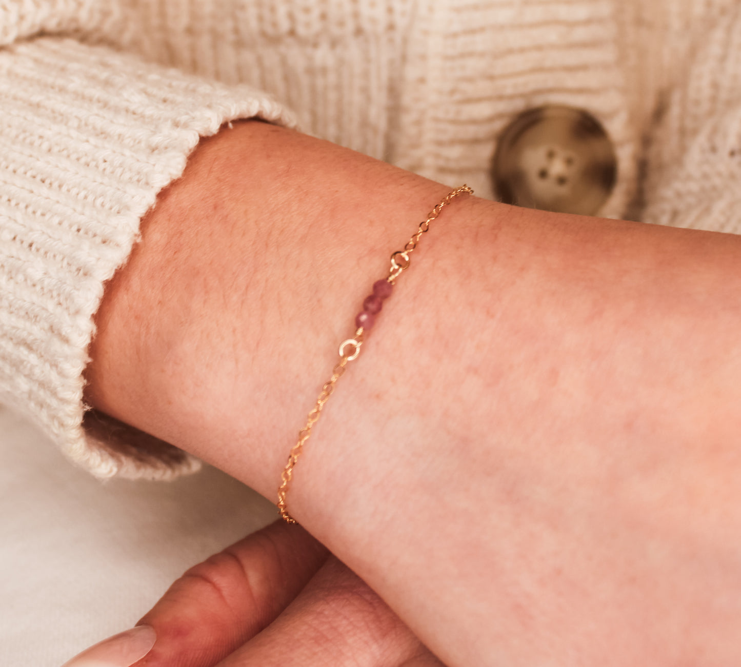 Pink Tourmaline Bracelet