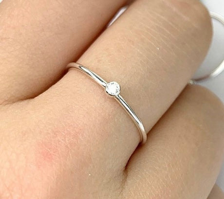 Cubic Zirconia Stacking Ring