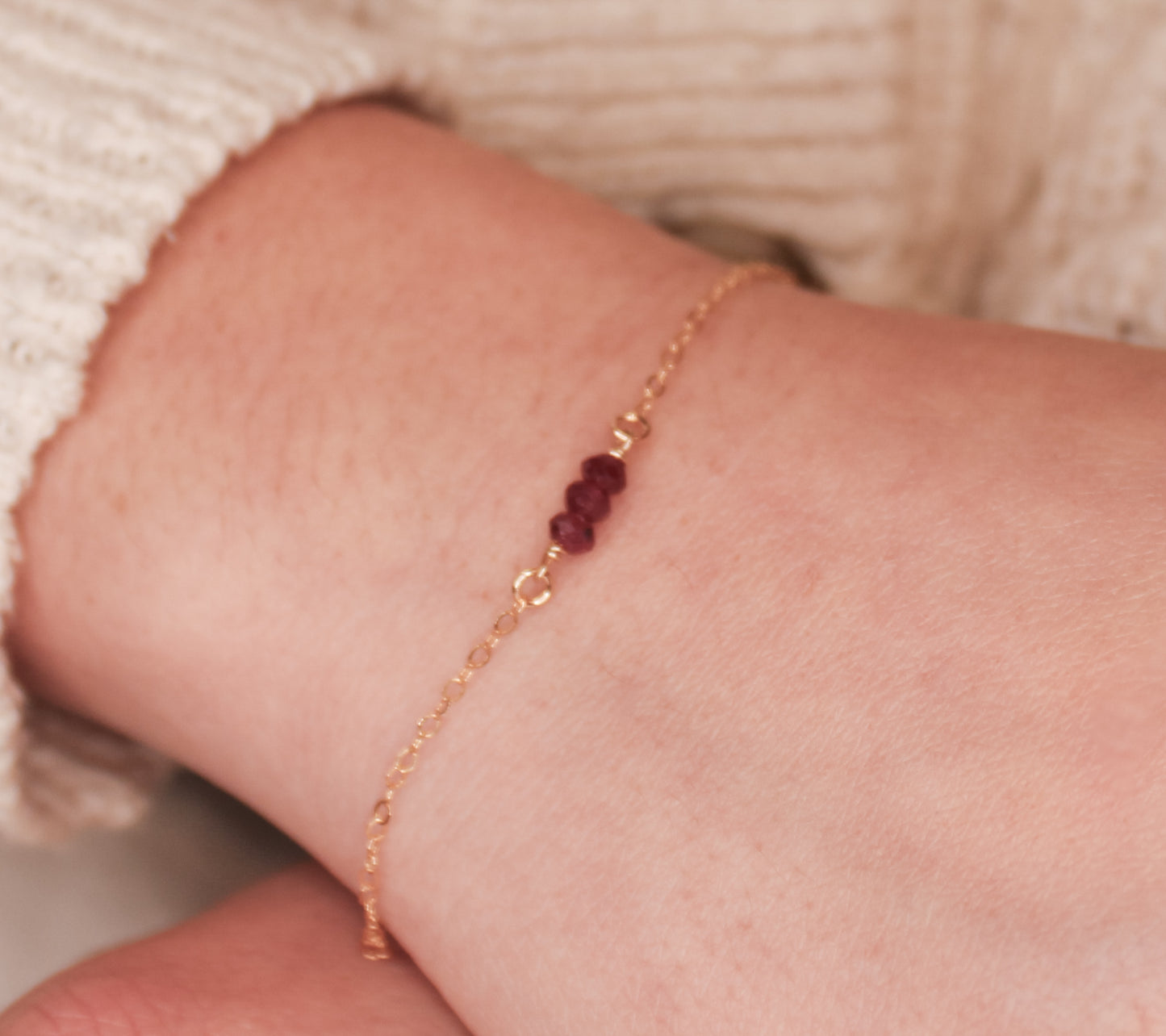 Ruby Stone Bracelet