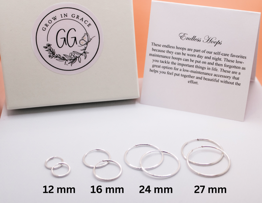 Sterling Silver Endless Hoops