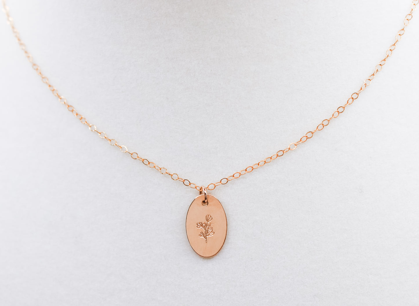 Grow in Grace Oval Necklace