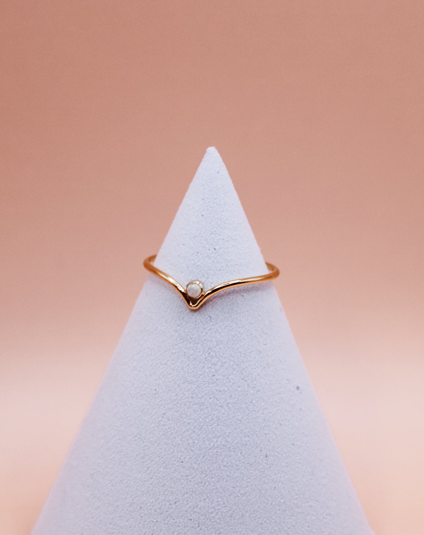 Opal Chevron Ring