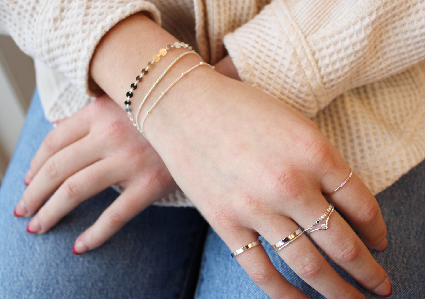 Sterling Silver Dot Bracelet