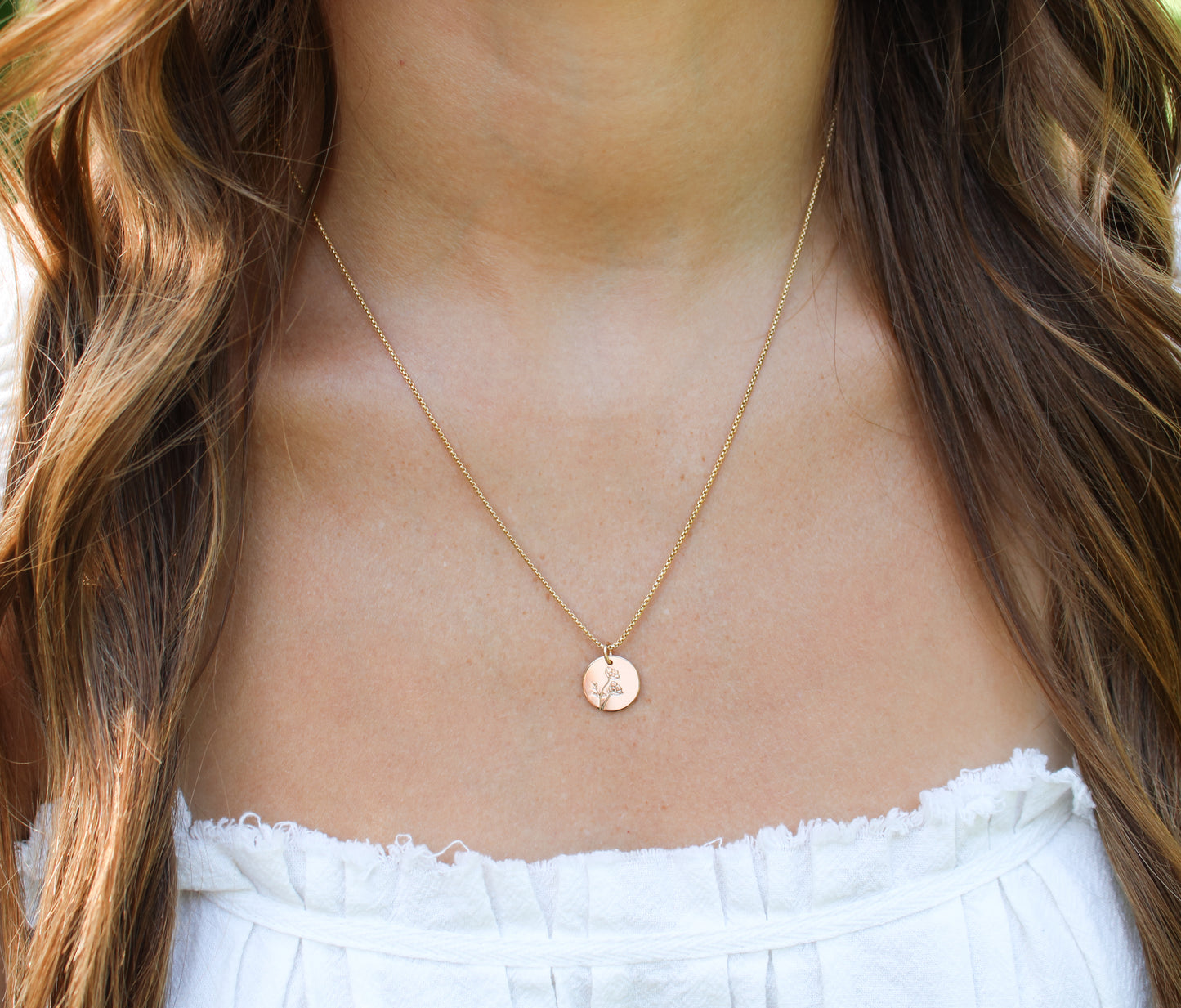 Large Birth Flower Necklace